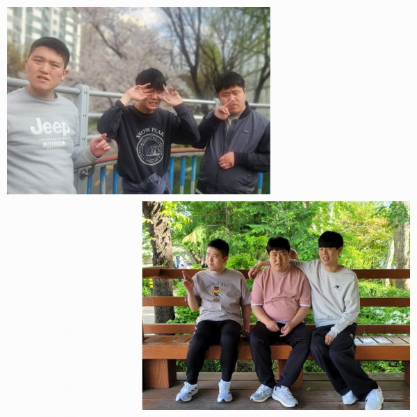 안양천 산책 활동 중 즐겁게 사진도 찰칵!