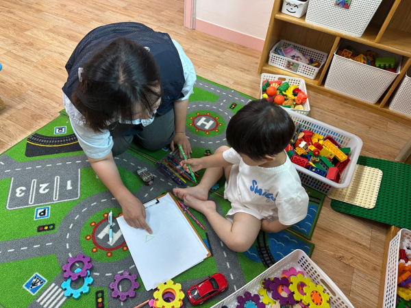 아이성장평가가 진행되고 있는 모습