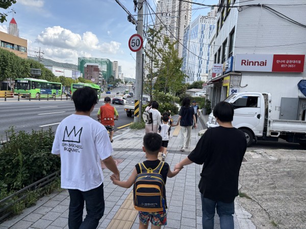 복지관에서 가정으로 가는 모습