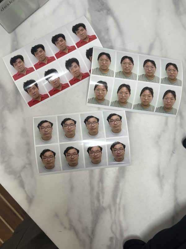 완성된 이력서 사진의 모습