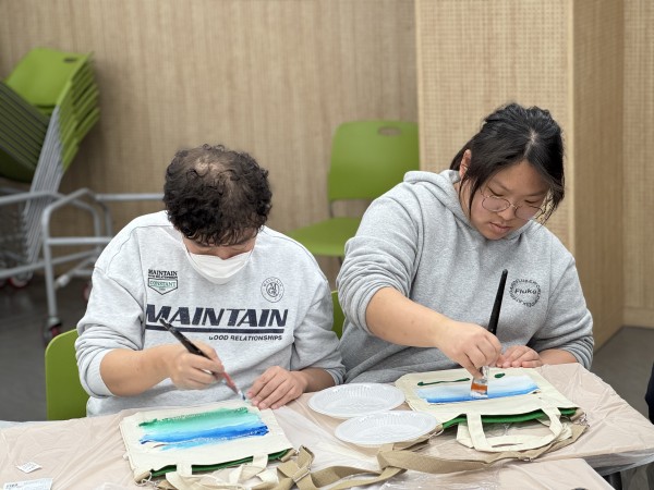 수채화 물감으로 에코백 색칠하기