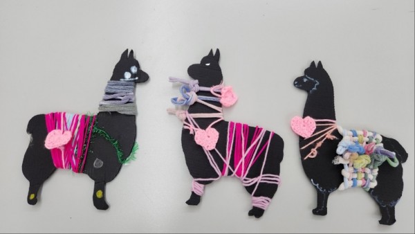 알파카들의 옷이 각자 개성이 있고 색감도 참 예뻐요