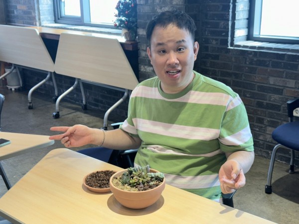 저의 작은 다육이 정원이예요