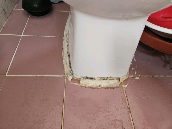 변기 수리 전