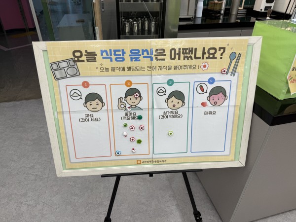 식당 설문조사 진행 모습